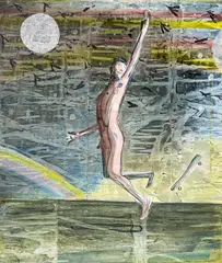 The Fall by Dan McCarthy, 2003, oil on canvas, sold Nov 2022