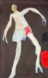 Untitled #110 by Ralph Della-Volpe, oil on canvas (unstretched), sold Dec 2022