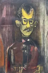Self Portrait by Mauricio Lasansky, etching and aquatint, sold Dec 2022