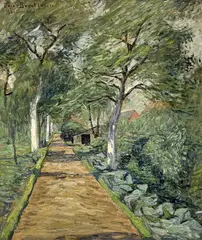 Untitled (Landscape with Trees) by Theo von Brockhusen, 1905, oil on canvas, sold Dec 2022