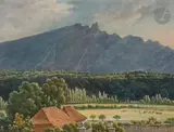 La Dent du chat, Savoie by Antoine-Laurent Castellan, Aquarelle, sold Nov 2022