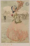 Manon by Gustave Mossa, 1907, Encre, aquarelle et rehauts de gouache, sold Nov 2022