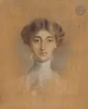 Portrait d’Yvonne Fenaille by Paul César Helleu, 1890, Pastel sur papier monté sur toile, sold Nov 2022