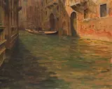 Venise by Louis Aston Knight, Aquarelle sur papier monté sur toile, sold Nov 2022