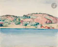 Vue de Grimstad by Albert Marquet, 1925, Aquarelle sur papier, sold Nov 2022