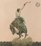 Gaucho by Tito Saubidet Gache, 1934, Aquarelle, sold Nov 2022