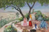 Paysage animé by Francis Smith, Gouache, sold Nov 2022