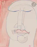 Visage by Henry de Waroquier, Encre et aquarelle, sold Nov 2022