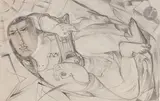 Orphée by Henry de Waroquier, Mine de plomb et collage sur papier calque contrecollé sur papier, sold Nov 2022