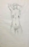 Nu debout by Jean Fautrier, Crayon et estompe, sold Nov 2022