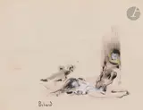 Renaud et Armide by Christian Bérard, Encre, lavis d’encre, aquarelle et rehauts de gouache, sold Nov 2022