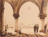 Venise, les arcades by André Maire, 1930, Encre et lavis d’encre sur traits de crayon, sold Nov 2022
