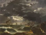 Navires français près des côtes by Cheri Dubreuil, Toile, sold Nov 2022