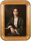 Portrait de femme accoudée by Jean Mieg, Toile d’origine Dédicacée, sold Nov 2022