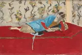 Le Divan rouge ou Modèle lisant by Maurice Brianchon, vers 1944, Aquarelle, sold Oct 2022