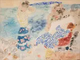 Femmes en bord de mer by Raymond Legueult, 1954, Aquarelle sur traits de crayon, sold Oct 2022