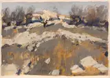 Mas en Provence by Eugène Baboulène, Gouache, sold Oct 2022