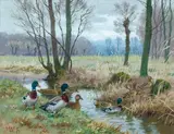 Cols-verts by George Frédéric Rötig, 1914, Gouache signée et datée en bas à gauche, sold May 2011