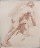 Académie d'homme by Nicolas Bernard Lépicié, Sanguine, sold Apr 2011