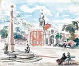 Étude de palais by Philippe Julian, Plume, aquarelle, sold Feb 2011