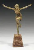 Danseuse by Demeter Chi Parus, Épreuve en bronze à patine mordorée, fonte d'édition ancienne sans marque ni cachet de fon, sold Feb 2011