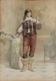 Le mousquetaire by Jean Hégésipe Vetter, Aquarelle, sold Dec 2010