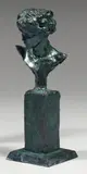 Buste de jeune femme, Circé by Michel Levy, Épreuve en bronze à patine verte nuancée, sold Dec 2010