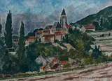 Village d'Ile-de-France by André Dunoyer de Segonzac, Aquarelle signée en bas à droite, sold Dec 2010