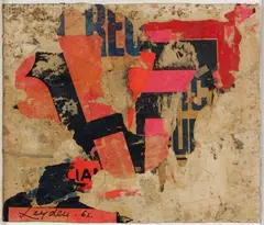 Le by Ernst Leyden, Collage sur carton contrecollé sur panneau, sold Dec 2010