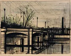 Pont de la Concorde by Bernard Buffet, Lithographie justifiée, sold May 2012