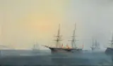 Bateaux au mouillage by Jean-Baptiste Henri Durand-Brager, Toile, sold May 2012