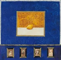 Citron-Vert» six troncs vers by Hervé Desache, Panneau, sold May 2012