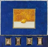 Citron-Vert» six troncs vers by Hervé Desache, Panneau, sold May 2012