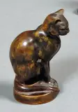 Chat assis by Max Le Verrier, Épreuve en bronze à patine brune, sold May 2012