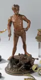 Jeune dresseur et son chien by Alfred Barye, Bronze à patine caramel et brun clair, sold Nov 2011