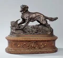 Chien à l'arrêt by Pierre-Jules Mêne, Bronze à patine brune nuancée, sold Nov 2011