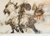 Don Quichotte by Claude Weisbuch, Lithographie en couleurs, sold Jun 2011