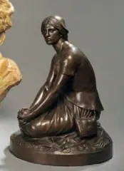 Jeanne d'Arc by Henri Chapu, Bronze à patine brune, sold Jun 2011