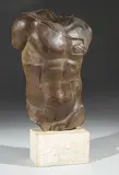 Persée by Igor Mitoraj, Épreuve en bronze à patine brune, sold Jun 2022