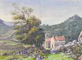 Chapelle à Foce-Bilzèse by Mathieu Corizzi, Aquarelle sur papier, sold Jun 2022