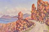 Les calanques de Piana by Mathieu Corizzi, Aquarelle sur papier, sold Jun 2022
