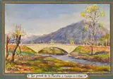 Le Pont de la Parata à Campo di l'Oro by Mathieu Corizzi, 1914, Aquarelle, sold Jun 2022