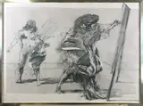 Peintre et son modèle by Claude Weisbuch, Lithographie, sold May 2022