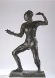 Escrimeuse avec masque by Germaine Richier, 1943, Épreuve en bronze à patine brune foncée, sold May 2022