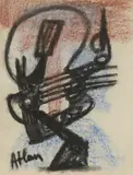 Sans titre by Jean-Michel Atlan, 1954, Pastel, sold May 2022