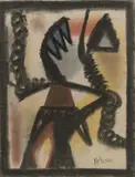 Sans titre by Jean-Michel Atlan, 1953, Pastel, sold May 2022