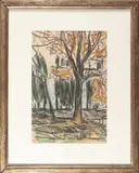 Arbre by Eugène Brouillard, Pastel, sold May 2022