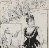 Thérésa et Paulus by Jean-François Raffaëlli, Lithographie rehaussée à la sanguine et à la plume et encre noire, dédicacée en bas à droi, sold May 2022