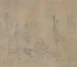 Usines de Homestead by Jean Emile Laboureur, 1906, Crayon noir, sold May 2022