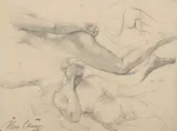 Étude de nus by Henri Lehmann, Crayon noir, sold May 2022